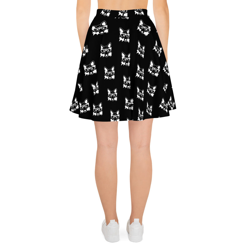Foxy Black and White Skater Skirt