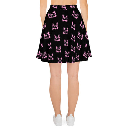 Foxy Black and Pink Skater Skirt