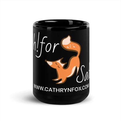 Oh! For Fox Sake! Black Glossy Mug