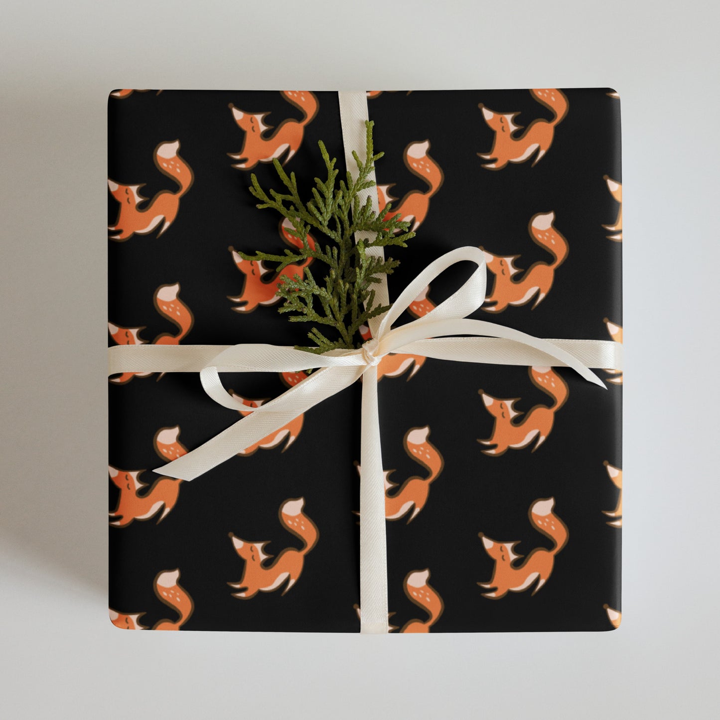 Foxy Christmas Wrapping Paper Sheets